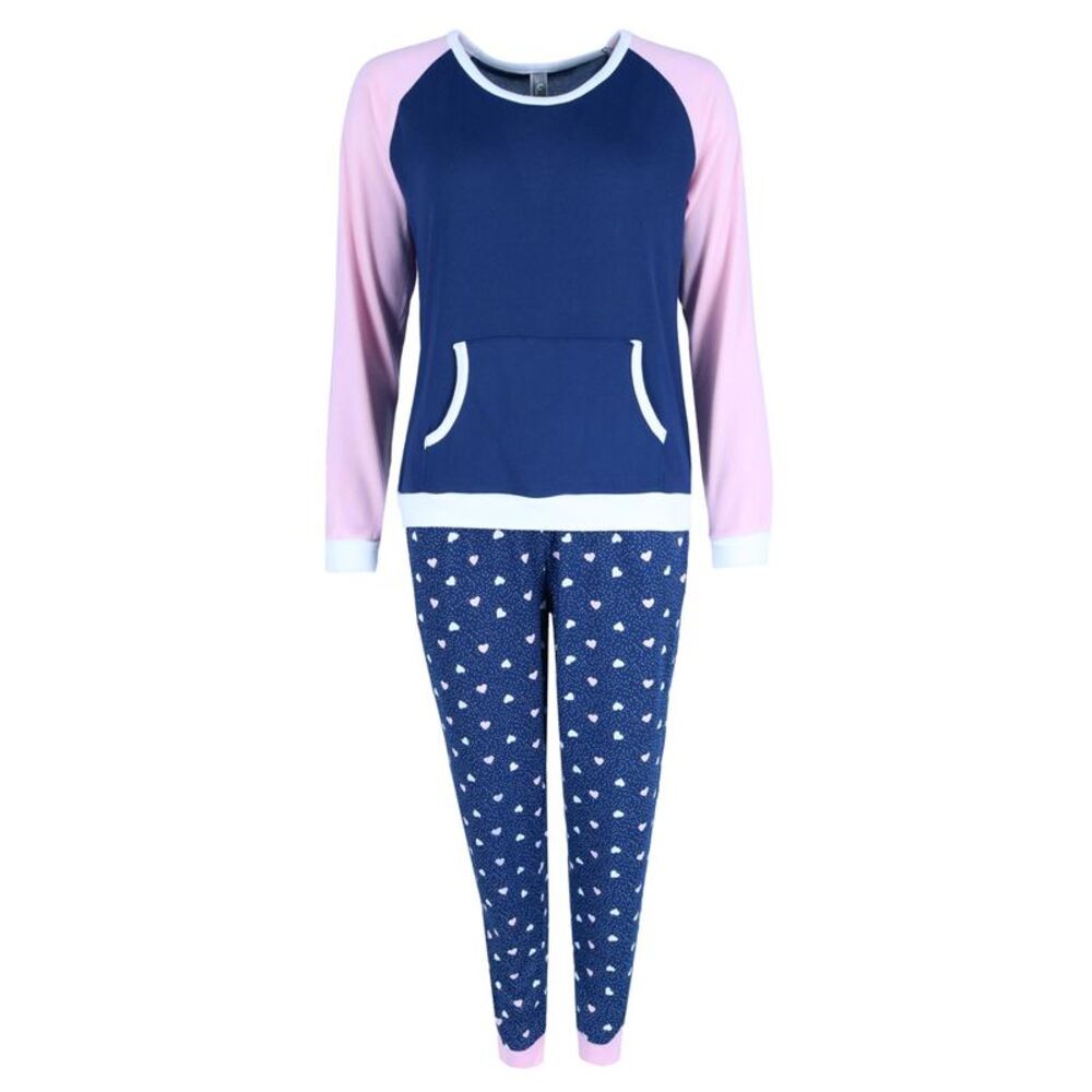 PJ Couture Women's Plus Size Heart Print Jogger PJ Set